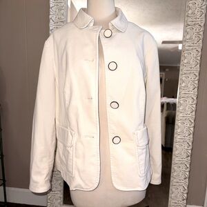 Talbots Corduroy Cream Jacket with gorgeous botanical lining